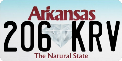 AR license plate 206KRV