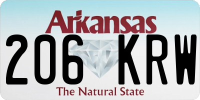 AR license plate 206KRW