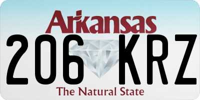 AR license plate 206KRZ