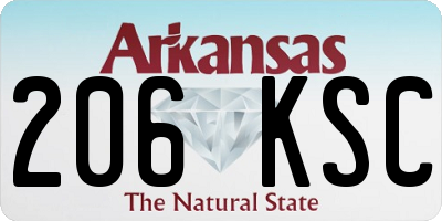 AR license plate 206KSC