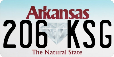 AR license plate 206KSG