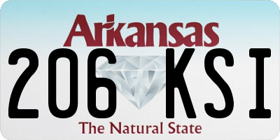 AR license plate 206KSI