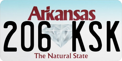 AR license plate 206KSK