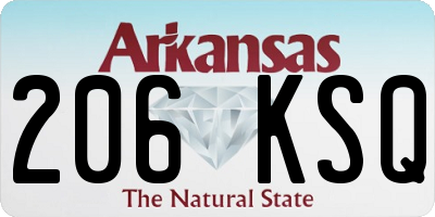 AR license plate 206KSQ
