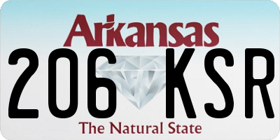 AR license plate 206KSR