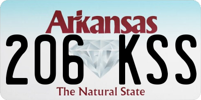 AR license plate 206KSS