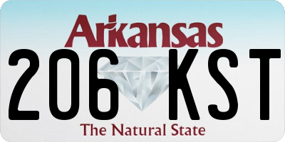 AR license plate 206KST
