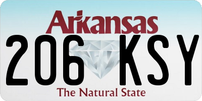 AR license plate 206KSY