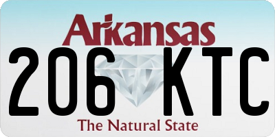 AR license plate 206KTC