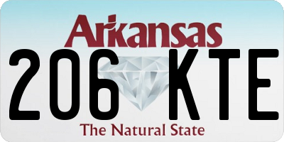 AR license plate 206KTE