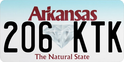 AR license plate 206KTK