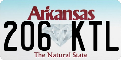 AR license plate 206KTL