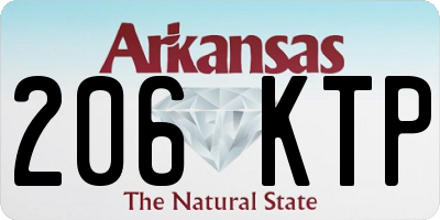 AR license plate 206KTP