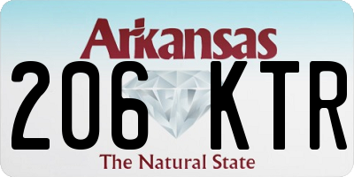 AR license plate 206KTR
