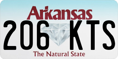 AR license plate 206KTS