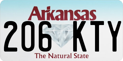 AR license plate 206KTY