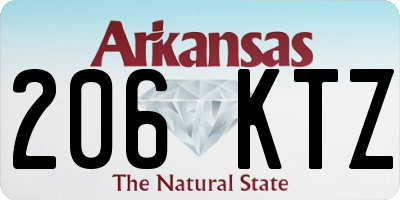 AR license plate 206KTZ