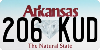 AR license plate 206KUD