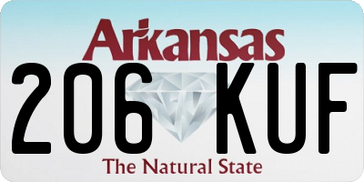 AR license plate 206KUF