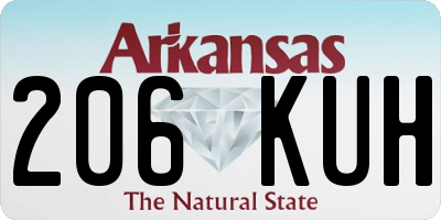AR license plate 206KUH