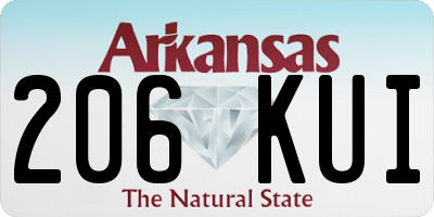 AR license plate 206KUI
