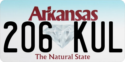 AR license plate 206KUL