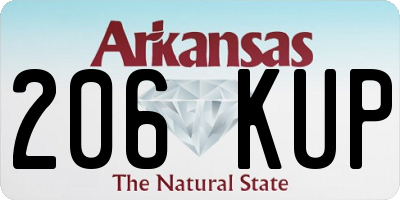 AR license plate 206KUP