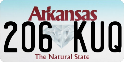 AR license plate 206KUQ