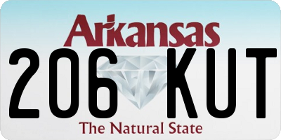 AR license plate 206KUT