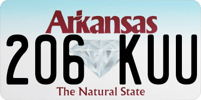 AR license plate 206KUU