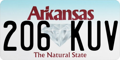 AR license plate 206KUV