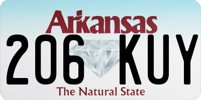 AR license plate 206KUY