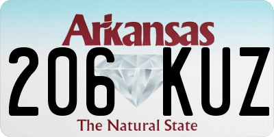 AR license plate 206KUZ