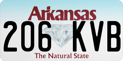 AR license plate 206KVB