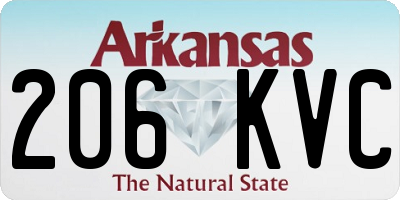 AR license plate 206KVC