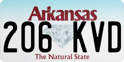 AR license plate 206KVD