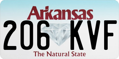 AR license plate 206KVF