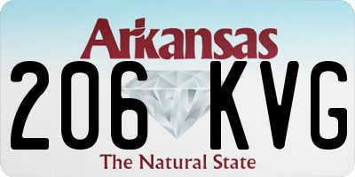 AR license plate 206KVG