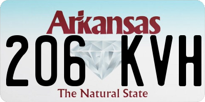 AR license plate 206KVH