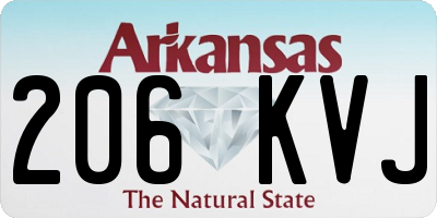 AR license plate 206KVJ