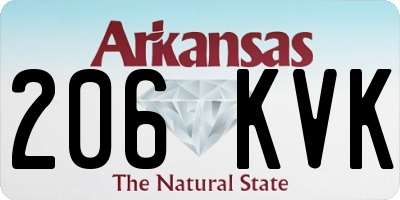 AR license plate 206KVK