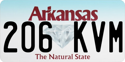 AR license plate 206KVM
