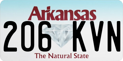 AR license plate 206KVN