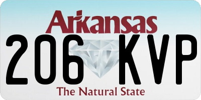 AR license plate 206KVP