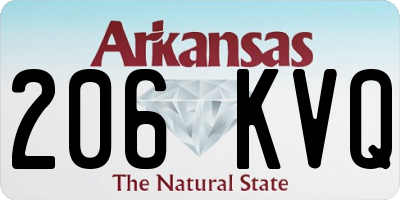 AR license plate 206KVQ