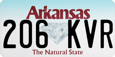 AR license plate 206KVR