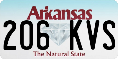 AR license plate 206KVS
