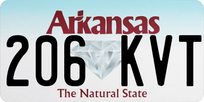 AR license plate 206KVT