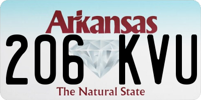AR license plate 206KVU