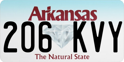 AR license plate 206KVY